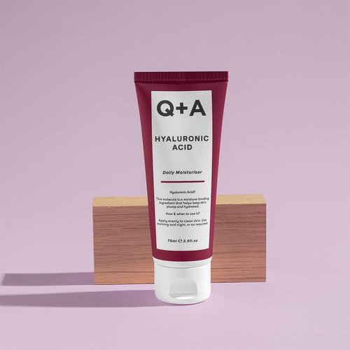 Q+A Hyaluronic Acid Daily Moisturizer - Hydrating Face Cream with Polyglutamic Acid | 75ml, Fragrance-Free for Soft, Even Skin