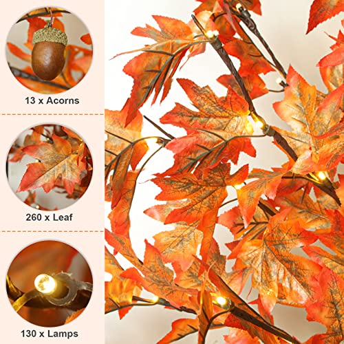 6FT 130 LED Lighted Maple Tree - Fall Autumn Decor with Remote & 8 Modes - Variation of THIS listing
