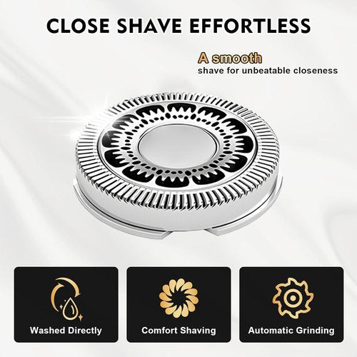 SH60 Replacement Heads Compatible with Philips Norelco Series 6000 Electric Shavers, Precision Blades for S6810/82 S6850/85 S6880/81 Razors, 9 Pack