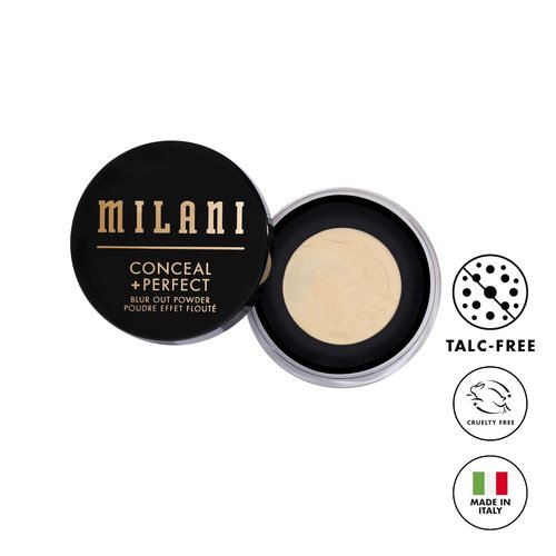 Milani Conceal + Perfect Setting Powder - Talc-Free Translucent Formula for Pore Blurring Finish