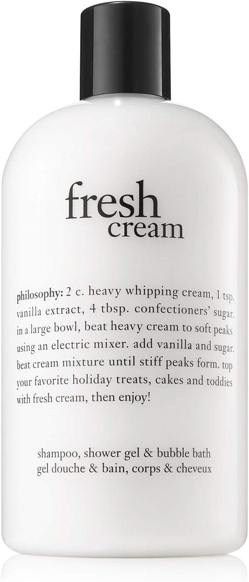 Philosophy Fresh Cream - Nourishing Cleanser & Conditioner - Softens Skin & Hair - Notes of Vanilla & Sweet Cream