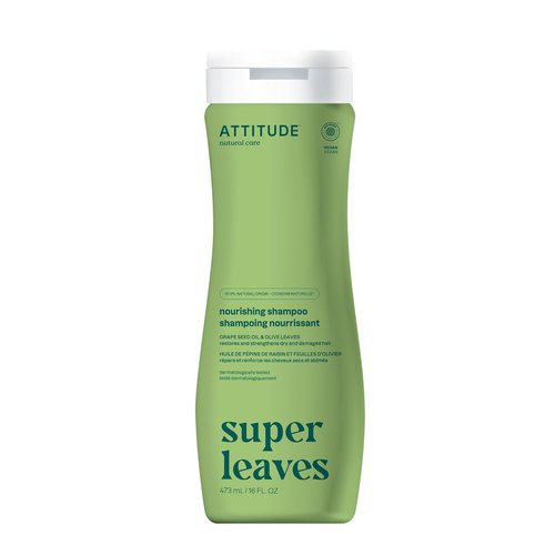 ATTITUDE Nourishing Hair Shampoo - EWG Verified for Dry & Damaged Hair | Vegan, Plant-Based, 16 Fl Oz