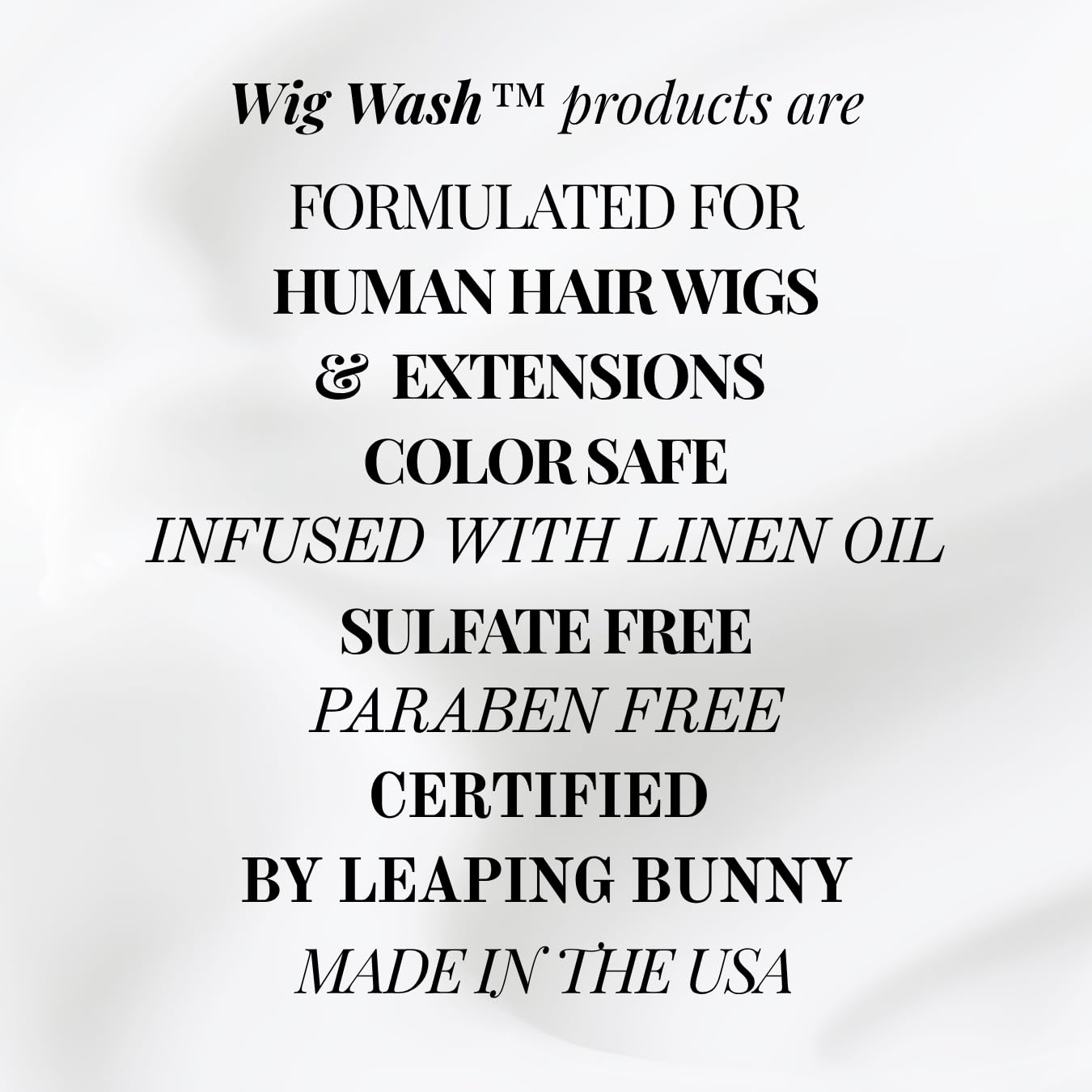 WIG WASH - WIG CONDITIONER - Linen Oil Conditioner – Sulfate-Free Formula for Human Hair Wigs, Extensions & Natural Hair – Moisturizing, Lightweight, Color Safe – 8 fl oz