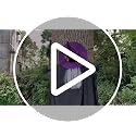 Giiffu Halloween Outdoor 57-Inch Crashing Witch Tree Decor with Purple + Black Variation