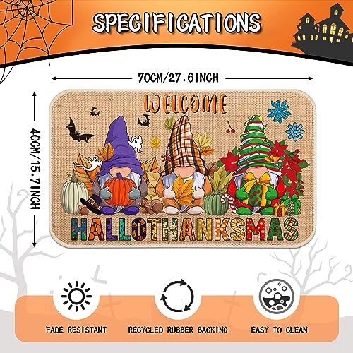 Halloween Gnome Doormat with Dwarf Pattern – Spooky Fall Entryway Rug