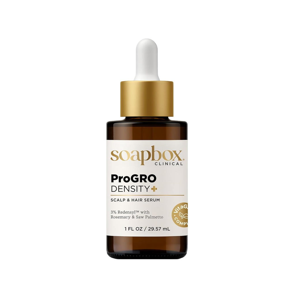 Soapbox ProGRO Density+ Scalp & Hair Growth Serum - Clinically-Tested Formula with Redensyl & Caffeine | 1 oz Supply