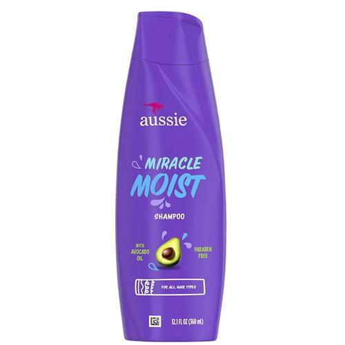 Aussie Miracle Moist Shampoo - Deep Hydration for Soft, Manageable Hair | 12.1 Ounce