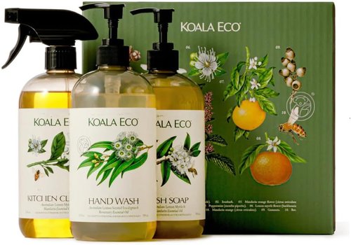 Koala Eco Gift Set - Kitchen Cleaner, Dish Soap & Hand Wash | Australian Lemon Eucalyptus & Rosemary, 16 oz (3 Pack)