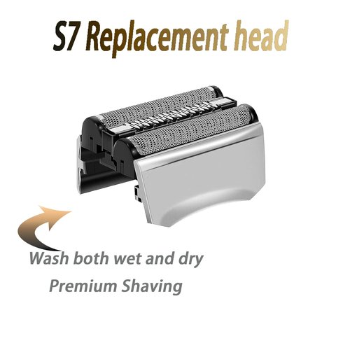 Ruixin S7 Wet and Dry Replacement Head Compatible with Braun Series 7 Replacement Foil Shaver 720cc, 730cc, 735s, 750cc, 760cc, 790cc, and 797cc (2PACK)