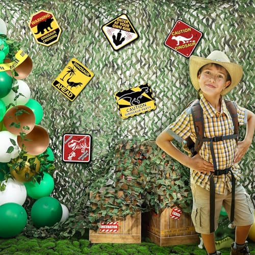 Dinosaur Party Decorations Set - Jungle Dino Birthday Supplies - Variation of THIS listing