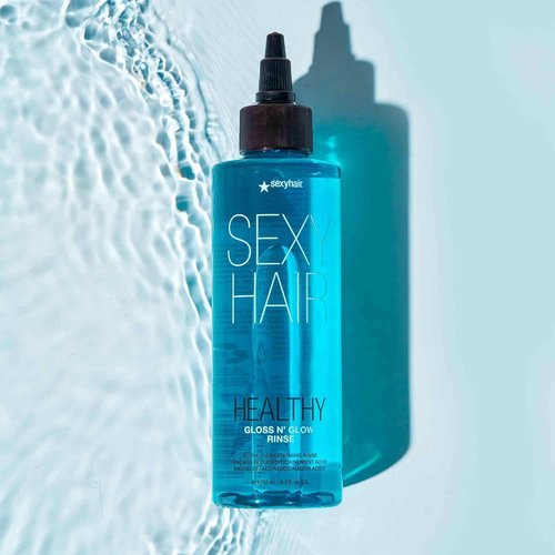 SexyHair Healthy Gloss N' Glow Conditioning Rinse - Lightweight Shine Booster for All Hair Types, 6.5 fl oz