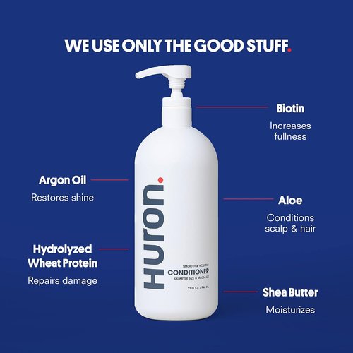 Huron Shower Kit - Hydrating Shampoo, Conditioner & Body Wash Set | Citrus & Eucalyptus Scent, 30.3 fl oz (Pack of 3)