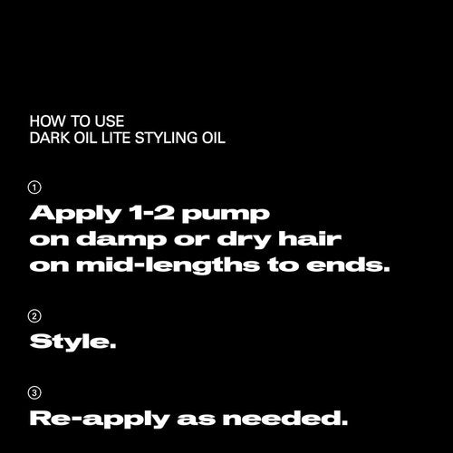Sebastian Professional Dark Oil Lite - Ultra Light Styling Oil for Effortless Shine | 1 fl oz
