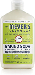Mrs. Meyer's Clean Day Baking Soda Cream Cleaner - Cuts Grease & Scratch-Free Polish, Lemon Verbena, 16 Fl Oz