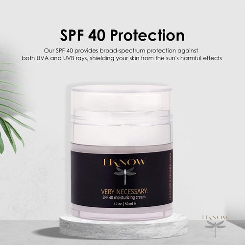 IKNOW VERY NECESSARY Broad Spectrum SPF 40 Sun Protection Cream - Anti-Aging Moisturizer Lotion