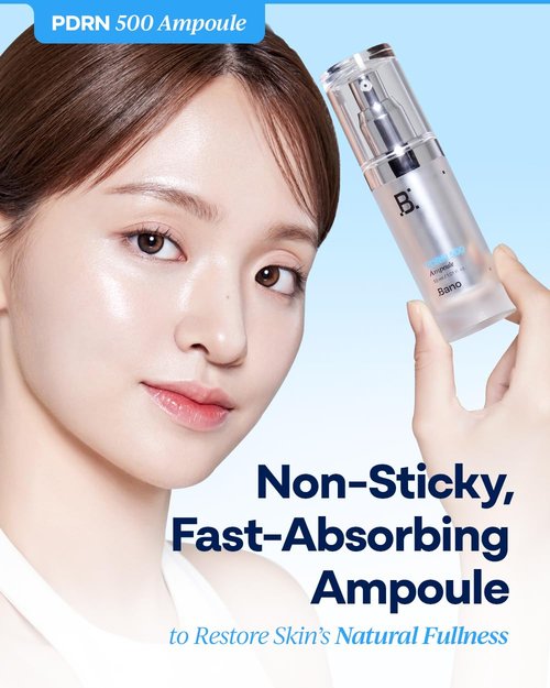 Bano PDRN 500 Ampoule - Firming Hydrating Serum with PDRN, Peptides & Collagen | Fragrance-Free 1.01 fl oz