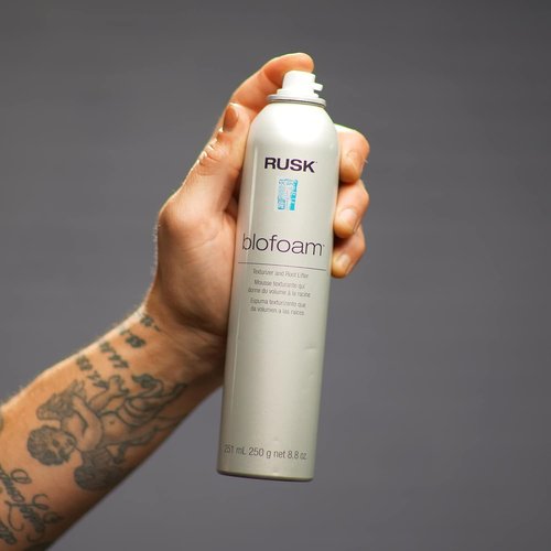 RUSK Blofoam Extreme Texture & Root Lifter - Spray-On Texturizing Foam, 8.8 Oz for Voluminous Hair