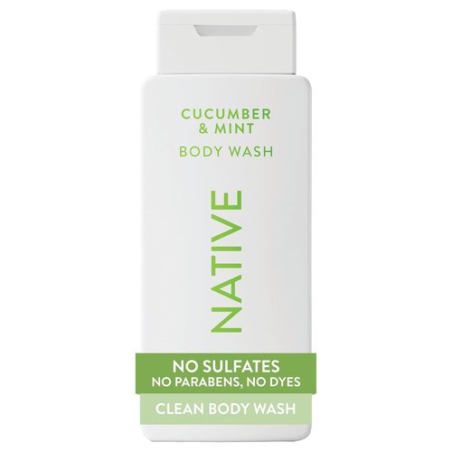 Native Body Wash - Naturally Derived Ingredients for Soft, Hydrated Skin | Cucumber & Mint, 18 oz