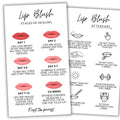 Lip Blush Aftercare Instruction Cards | 50 pack 2 x 3.5 Inch business card size | Lip Blush Permanent Makeup Tattoo Aftercare