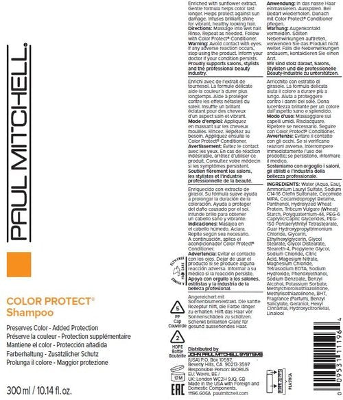 Paul Mitchell Color Protect Shampoo & Conditioner Set - Enhances Protection for Color-Treated Hair