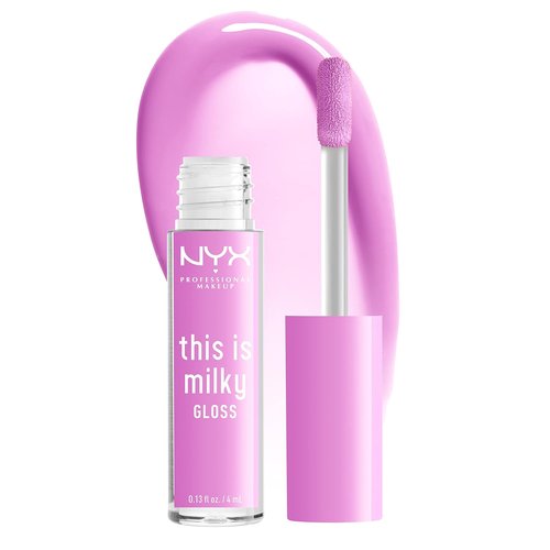 NYX Professional Makeup Milky Gloss - Vegan Lip Gloss with 12-Hour Hydration | Lilac Splash (Sheer Baby Purple)