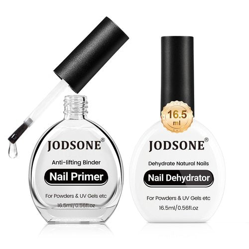 JODSONE Nail Dehydrate & Primer Set - 2Pcs 16.5ml for UV Gels | Superior Bonding for Professional Salons