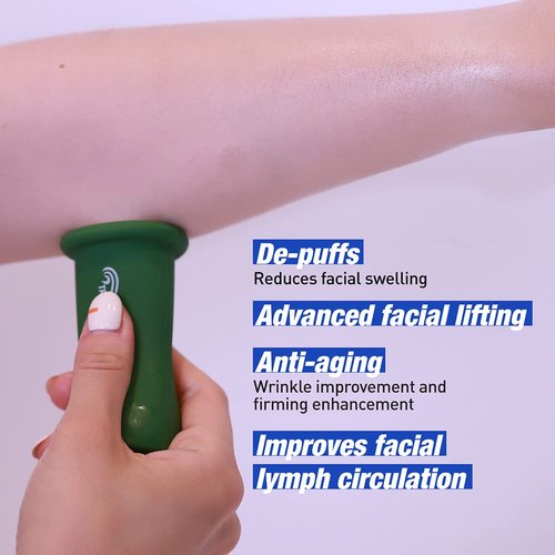 TROIAREUKE Lifting Cupping Therapy / Korean Face Massager / For Wrinkles, Facial Lifting, lymph Circulation, Muscle Relaxing, Slimming, Eye Puffiness, Anti-aging, Korean Skin Care (YELLOW)
