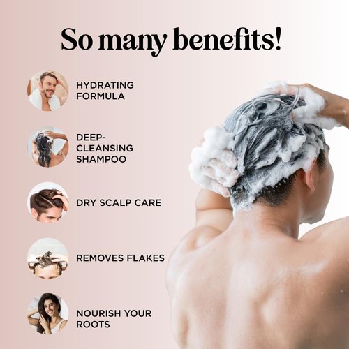Skiennix Cleansing Shampoo - Cedarwood & Rosemary for Dry Scalp Care | Moisturizes Flaky Skin