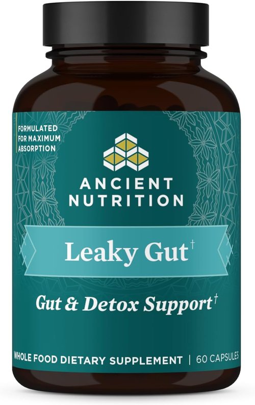 Ancient Nutrition Gut Health Supplement - Leaky Gut Capsules with Licorice Root & L-Glutamine | 60 Count
