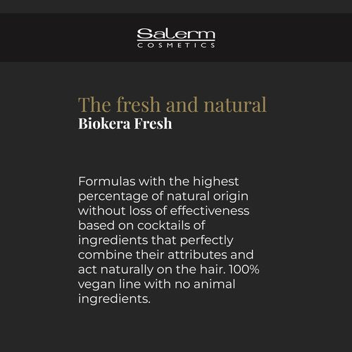 SALERM - Repair Shampoo Yellow Shot - Biokera Fresh - 1000 ml - Repairs and Protects - For Shiny, Frizz-Free Hair - Sulfate-Free and Paraben-Free Shampoo