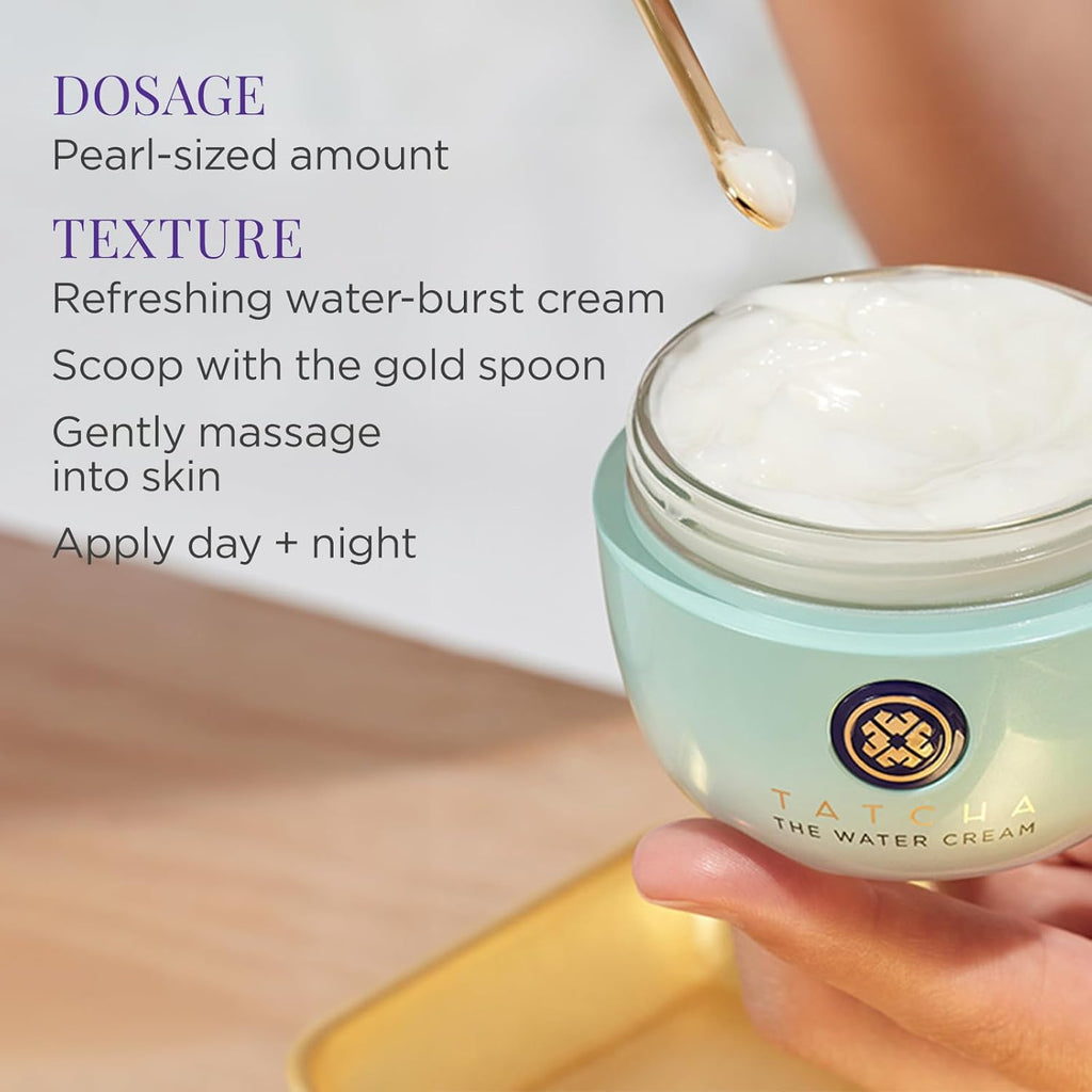 TATCHA The Water Cream & Texture Tonic Bundle - Hydrating Skincare Set | 1.7 oz & 5 oz