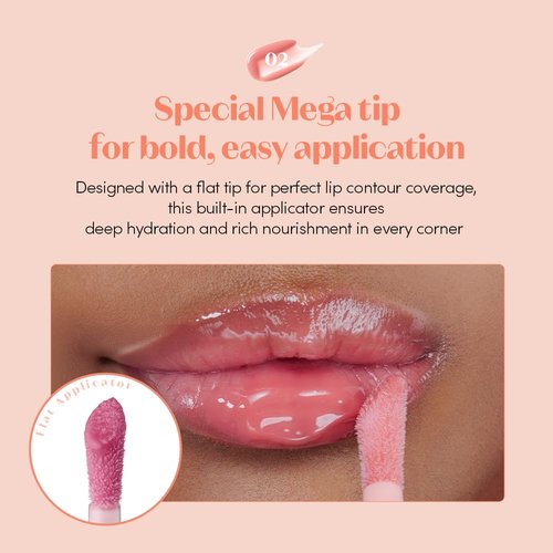 ETUDE Ginger Sugar Lip Serum - Nourishing Lip Balm with Mega Tip Applicator | Intensive Moisture & Glossy Tint (Nude Beige, 13g)