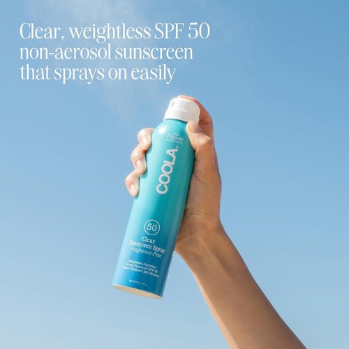 COOLA Organic Sunscreen SPF 50 - Dermatologist Tested Sunblock Spray for Daily Protection | Vegan & Gluten Free