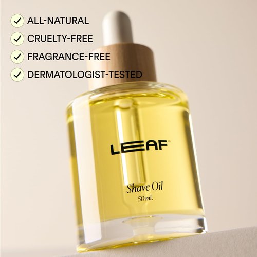 Leaf Shave | Leaf Pre- & Post-Shave Oil with Reusable Dropper - Plant-Based Skin Conditioning Oil for Women & Men - Smooth Shave, Added Moisture, & Reduced Irritation - 1.7 fl oz