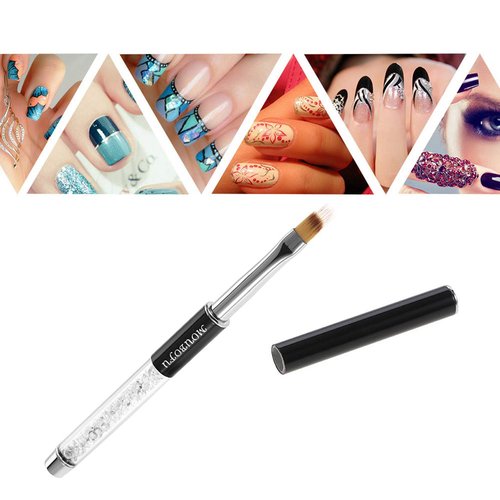 MUOBOFU Nail Art Brushes,Nail Brushes for Nail Art,Rhinestone Handle Professional Gradient Manicure Tools Pens Drawing Painting Diy Home Salon