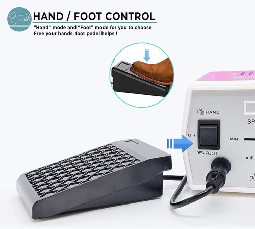 Véfaîî Upgraded Nail Drill Electric Nail File, JD700 Nail Drills for Acrylic Nails Professional 30000RPM Manicure Tools Acrylic Nail Drill for Nail Dip Kit Acrylic Powder Poly Nail Gel B-01