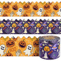 Halloween Bulletin Board Border Spooky Pumpkin Ghost 72ft - Black+Orange