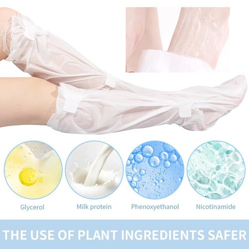 3 Pairs Hydrating Long Leg Feet Mask,Long Leg Feet Masque,Feet Peeling Mask,Moisturizing Nourishing Exfoliating Foot Mask for Women