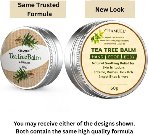 Tea Tree Oil Balm - Natural Itchy Skin Relief for Rashes, Jock Itch & Bug Bites | Safe for All Ages