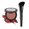 bareMinerals Gen Nude Powder Blush - Mineral-Based Pressed Powder with Blooming Blush Brush Bundle