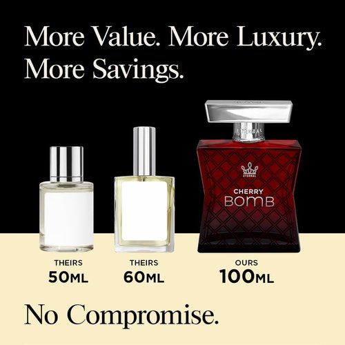 Eternal Fragrance - Eternal Cherry Bomb Eau de Parfum | Long-Lasting Vegan Unisex Perfume - 3.4 oz (100ml)