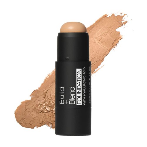 Palladio BUILD & BLEND Foundation Stick - Medium Coverage Contour for a Natural Shine-Free Finish | 0.25 Oz (Almond)