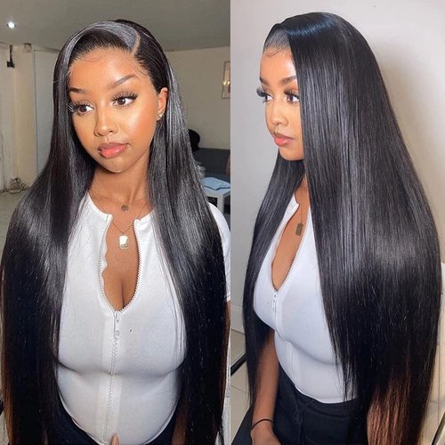 Straight Bundles Human Hair 10 12 14 Inch Human Hair Bundles Raw Thick Straight Hair 12A 100% Unprocessed Brazilian Virgin Hair Extension Double Weft Weave Natural Black, Keep Texture Silky Soft