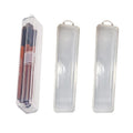 Portable Travel Cosmetic Brush Holder Dispenser Cutlery Storage Jar with Transparent Lid - Fixed Frame - Cotton Swab & Dental Floss Box - 3 pcs (8.4x1.9x1.2 in)