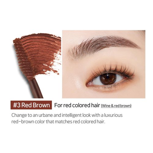 ETUDE Color My Brows - Brow Mascara for 3D Natural Coloring | Moisturizing Gel Tint in Red Brown (0.152 Fl Oz)