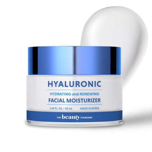 The Beauty Standard Hyaluronic Acid Daily Face Moisturizer - Long-lasting Hydration, Anti-Aging, Skin Firming - Dermatologist Tested, Korean Skin Care - 1.69 fl. oz
