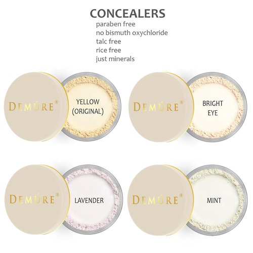 Demure Mineral Makeup - Under Eye Concealer for Dark Circles | Brightening Treatment | Lightweight Loose Powder