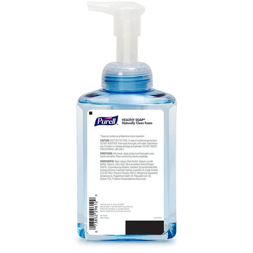 PURELL Brand CRT Healthy Soap Naturally Clean Foam, 17.4 fl oz Hand Soap Table Top Pump Bottle (Pack of 4) - 5013-04