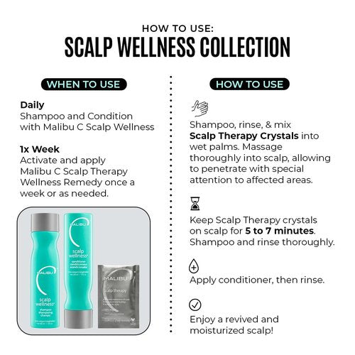 Malibu C Scalp Wellness Conditioner - Soothing Eucalyptus & Spearmint Formula | Sulfate-Free Moisturizer