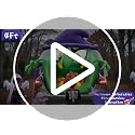 Inflatable Halloween Car Decoration Kit with Witch & LED Lights - 4ft
